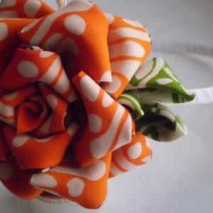 Orange Rose Headband For Bridal Wedding Party Made..